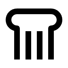 Greek Column Icon from Outlined Line - Streamline Material Set