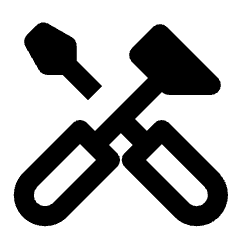 Handyman Icon from Rounded Line - Material Pro Set