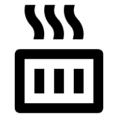 Heater Icon from Outlined Line - Streamline Material Set