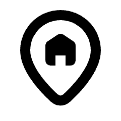 Home Pin Icon from Rounded Line - Streamline Material Set