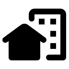 Home Work Fill Icon from Rounded Fill - Streamline Material Set