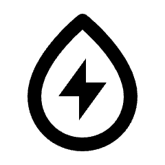 Hydro Energy Icon from Outlined Line - Material Pro Set