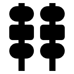 Kebab Dining Fill Icon from Outlined Fill - Material Pro Set