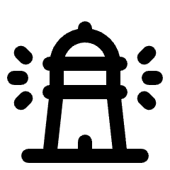 Lighthouse Icon from Rounded Line - Material Pro Set