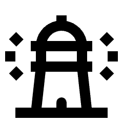 Lighthouse Icon from Outlined Line - Material Pro Set