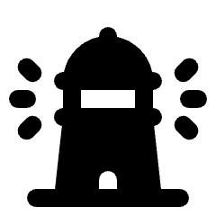 Lighthouse Fill Icon from Rounded Fill - Material Pro Set