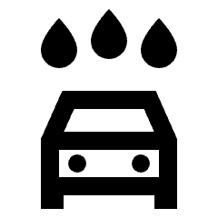 Local Car Wash Icon from Sharp Line - Material Pro Set