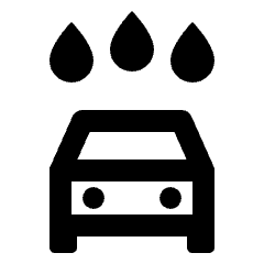 Local Car Wash Icon from Outlined Line - Material Pro Set