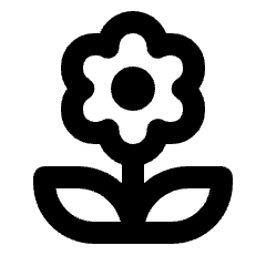 Local Florist Icon from Rounded Line - Material Pro Set