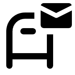 Local Post Office Icon from Rounded Line - Streamline Material Set