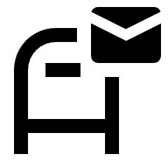 Local Post Office Icon from Outlined Line - Streamline Material Set
