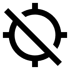 Location Disabled Fill Icon from Sharp Fill - Streamline Material Set