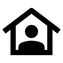 Location Home Icon from Outlined Line - Streamline Material Icons Set