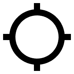 Location Searching Fill Icon from Sharp Fill - Streamline Material Set
