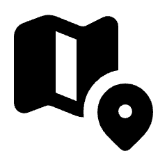 Map Location Fill Icon from Rounded Fill - Streamline Material Set