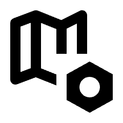 Map Setting Bolt Icon from Outlined Line - Streamline Material Set