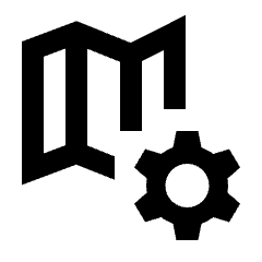 Map Setting Gear Icon from Sharp Line - Streamline Material Set