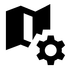 Map Setting Gear Fill Icon from Sharp Fill - Material Pro Set