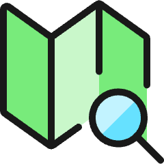 Maps Search Icon from Ultimate Colors Set