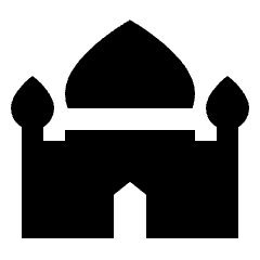 Mosque Fill Icon from Outlined Fill - Streamline Material Set