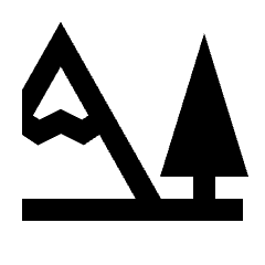 National Park Icon from Sharp Line - Streamline Material Set