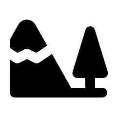 National Park Fill Icon from Rounded Fill - Streamline Material Set