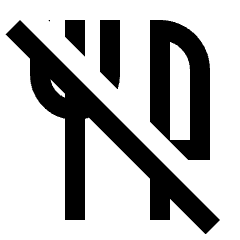 No Meals Icon from Sharp Line - Streamline Material Set