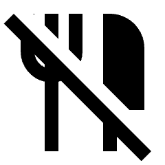 No Meals Fill Icon from Sharp Fill - Streamline Material Set