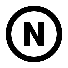 North Circle Icon from Outlined Line - Streamline Material Set