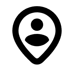 Person Pin Circle Icon from Rounded Line - Streamline Material Set