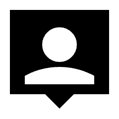 Person Pin Fill Icon from Sharp Fill - Material Pro Set