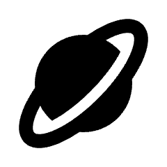 Planet Ring Fill Icon from Sharp Fill - Streamline Material Set