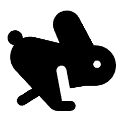 Rabbit Speed Fast Fill Icon from Rounded Fill - Streamline Material Set