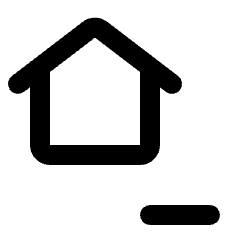 Remove Home Icon from Rounded Line - Streamline Material Set