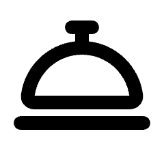 Service Bell Icon from Rounded Line - Streamline Material Set