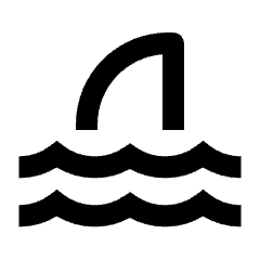 Shark Icon from Outlined Line - Streamline Material Set