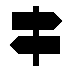 Signpost Fill Icon from Sharp Fill - Material Pro Set