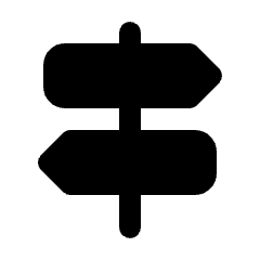 Signpost Fill Icon from Rounded Fill - Material Pro Set