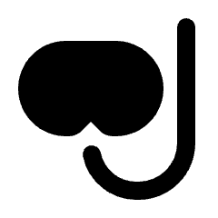 Snorkle Fill Icon from Rounded Fill - Streamline Material Set