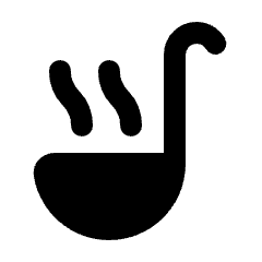 Soup Kitchen Fill Icon from Rounded Fill - Material Pro Set