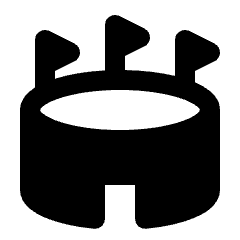 Stadium Fill Icon from Rounded Fill - Streamline Material Set