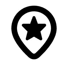 Star Location Icon from Rounded Line - Streamline Material Set