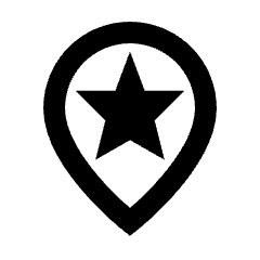 Star Location Icon from Sharp Line - Streamline Material Set