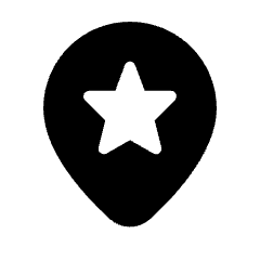 Star Location Fill Icon from Rounded Fill - Streamline Material Set