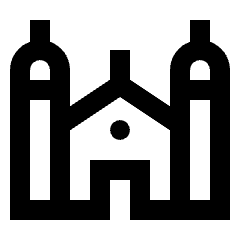 Synagogue Icon from Outlined Line - Streamline Material Set