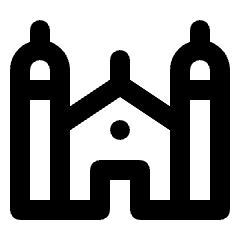 Synagogue Icon from Rounded Line - Streamline Material Set