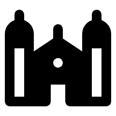 Synagogue Fill Icon from Rounded Fill - Streamline Material Set