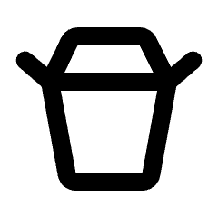 Takeout Dining Icon from Rounded Line - Material Pro Set