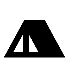 Tent Fill Icon from Sharp Fill - Streamline Material Set