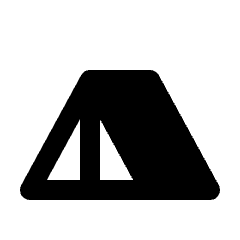 Tent Fill Icon from Rounded Fill - Streamline Material Set